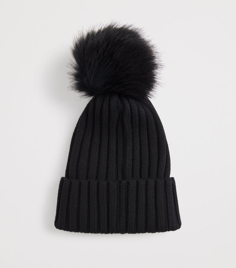 Moncler virgin wool pom-pom beanie (British brand)
