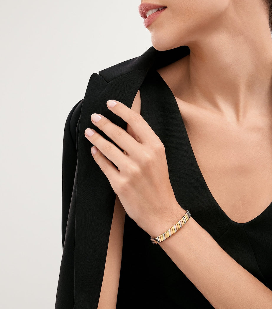 Bvlgari Tubogas bangle yellow rose white gold (British brand)