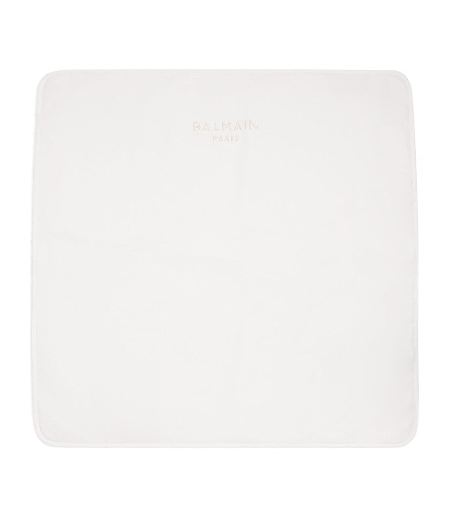Balmain cotton monogram baby blanket - British product