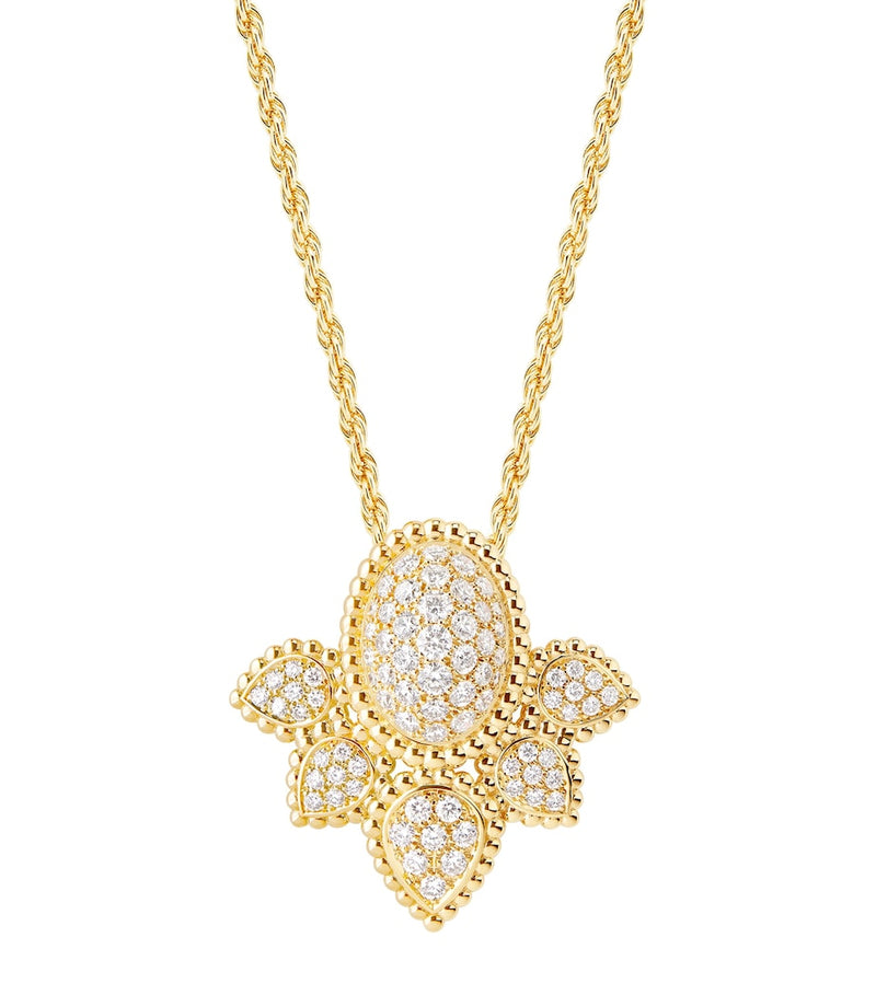 Boucheron yellow gold diamond Serpent Bohème necklace, UK version