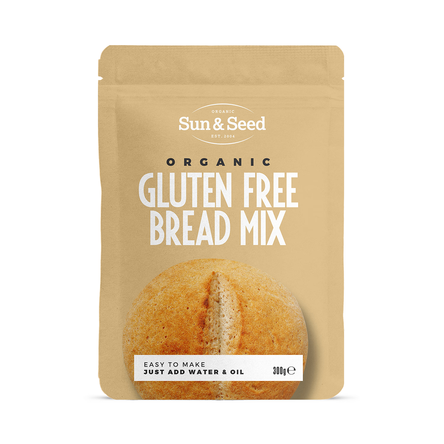 Sun & Seed organic gluten free bread mix 300g, imported from the UK