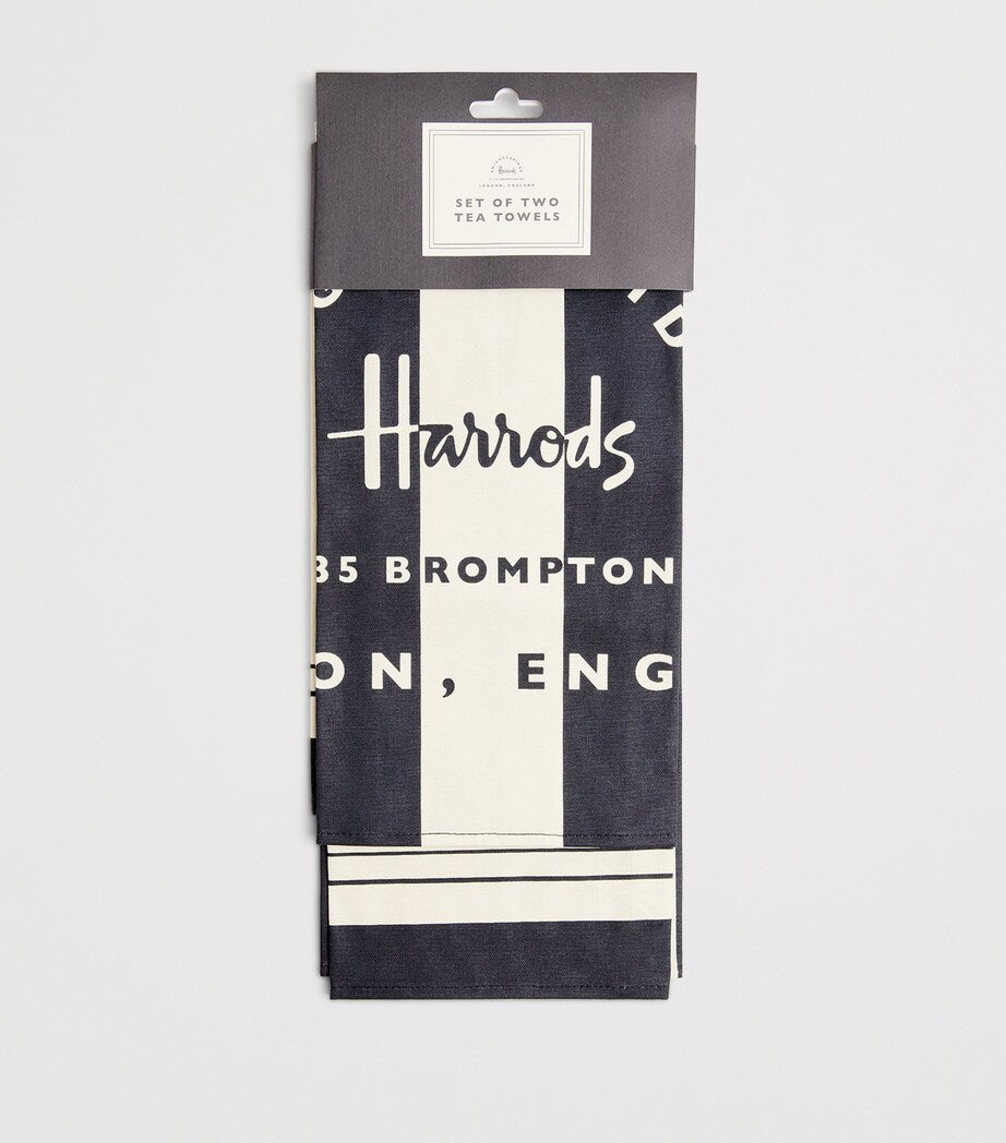 Harrods Caviar tea towel set of 2, UK version