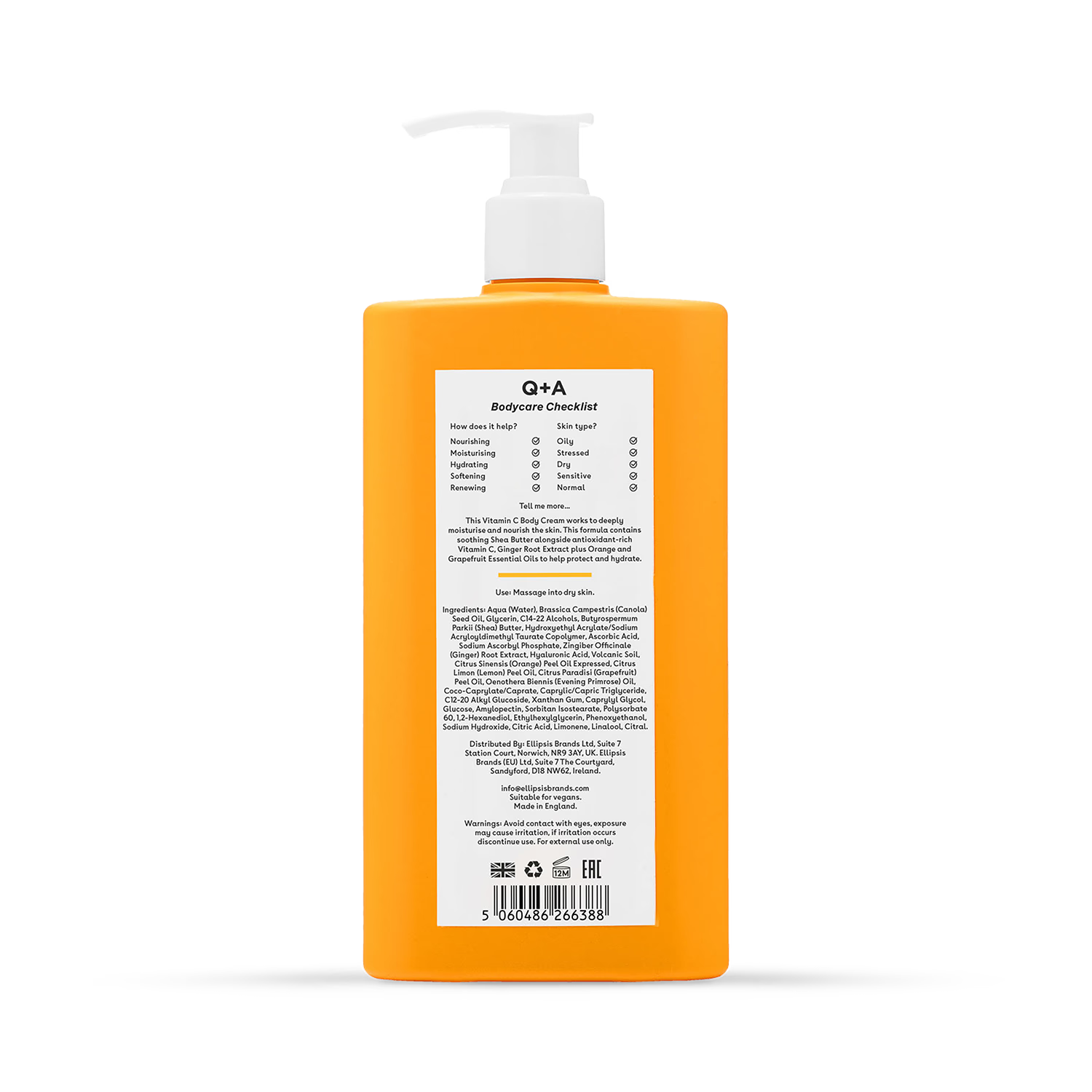 Q+A Vitamin C Body Cream 250ml