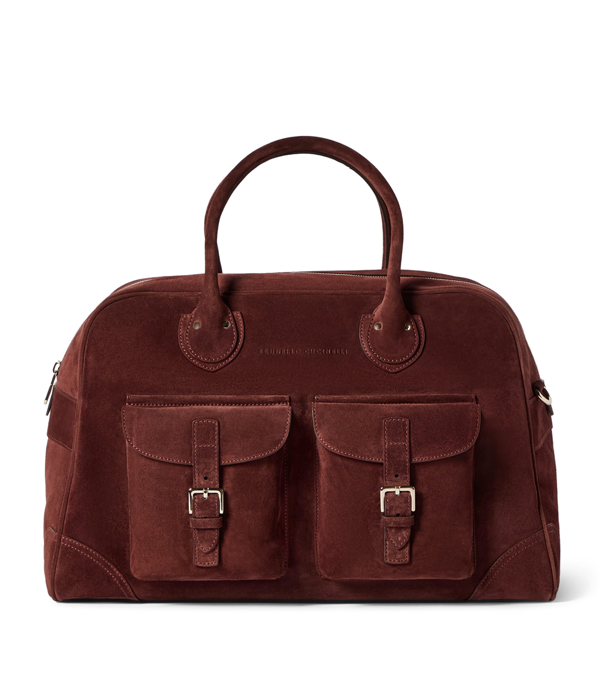 Brunello Cucinelli suede travel holdall bag - British product