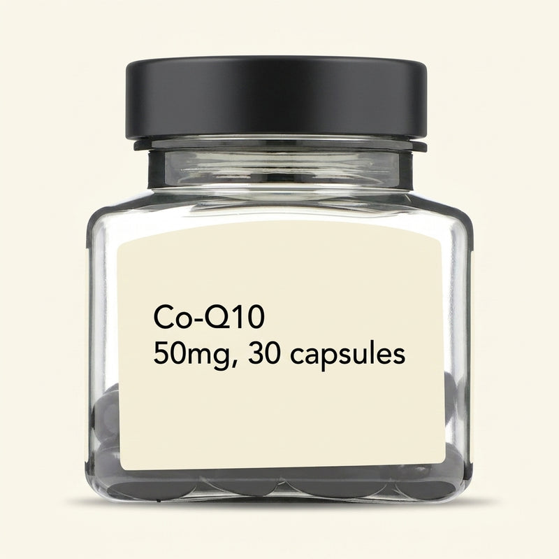Holland & Barrett Co-Q10 supplement 50mg 30 capsules, imported from the UK