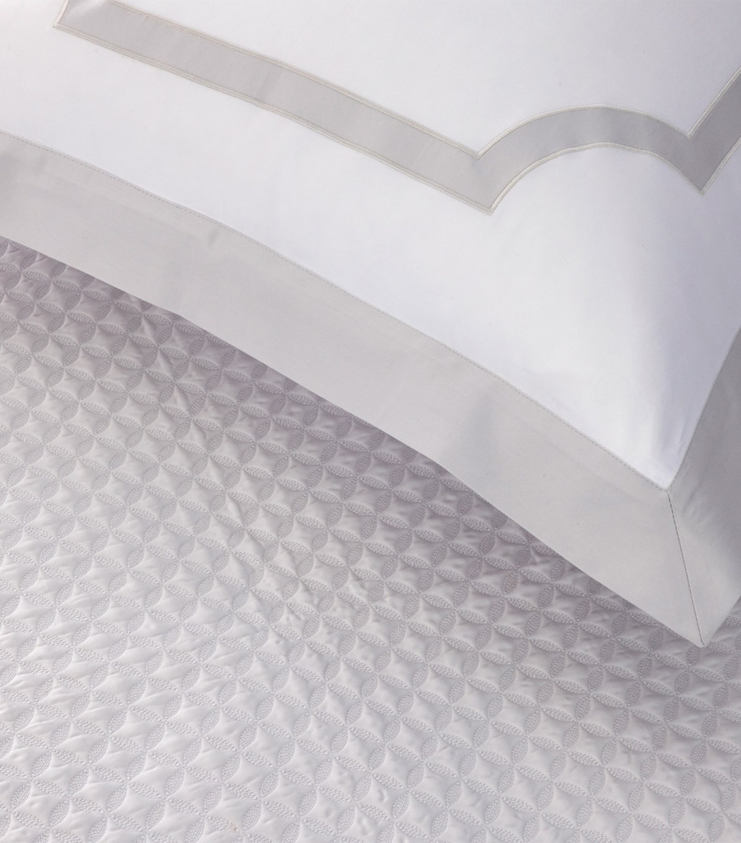 Yves Delorme Couture Haussmann Brume pillowcase 65cm x 65cm (British brand)