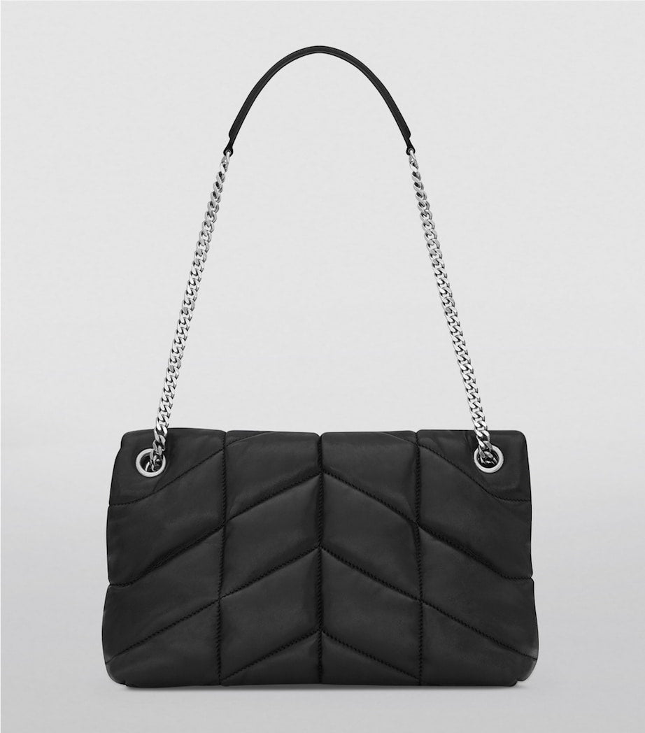 Saint Laurent Loulou shoulder bag small puffer matelassé (British brand)