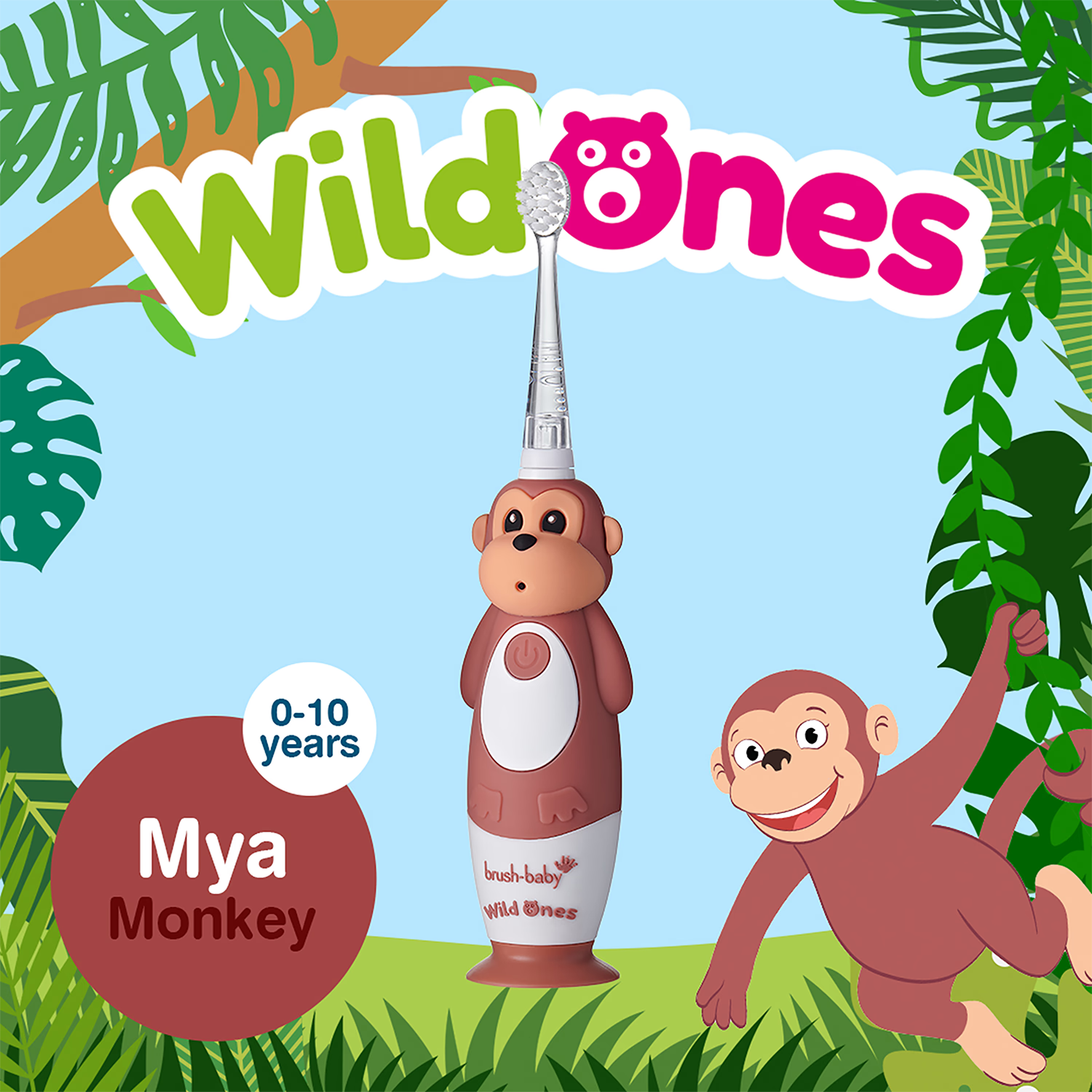 WildOnes Monkey rechargeable toothbrush (British brand)