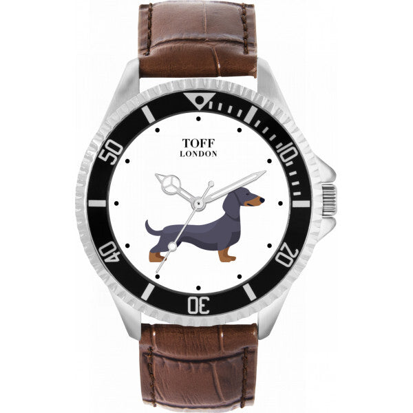 Toff London men's dachshund dog watch 42mm - British product