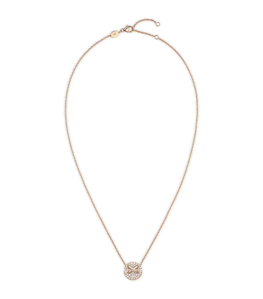 Chaumet Harmony pendant necklace rose gold diamond, imported from the UK