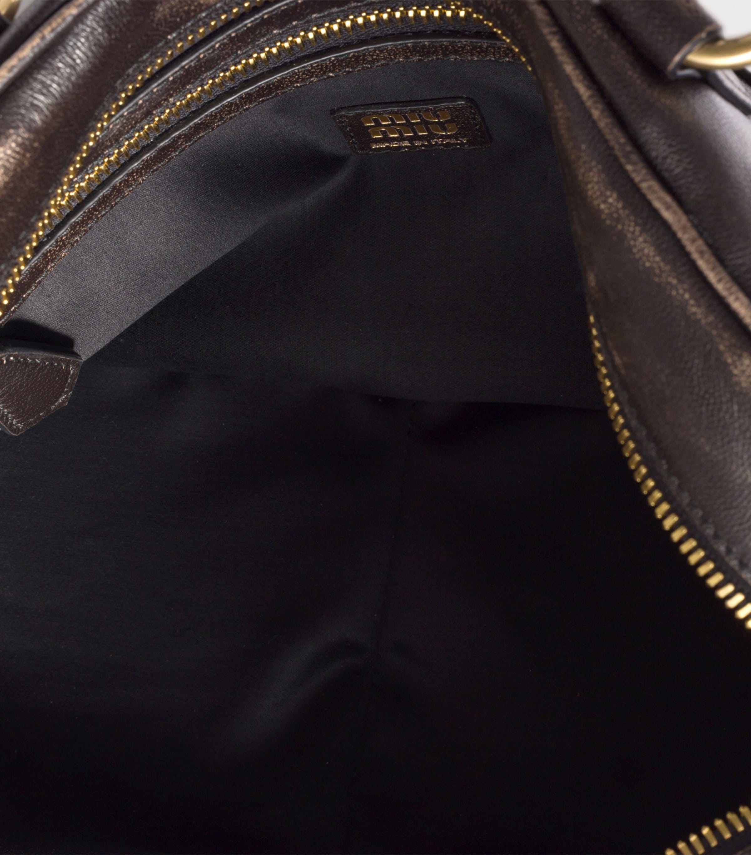 Miu Miu nappa leather top-handle bag with pockets, UK version