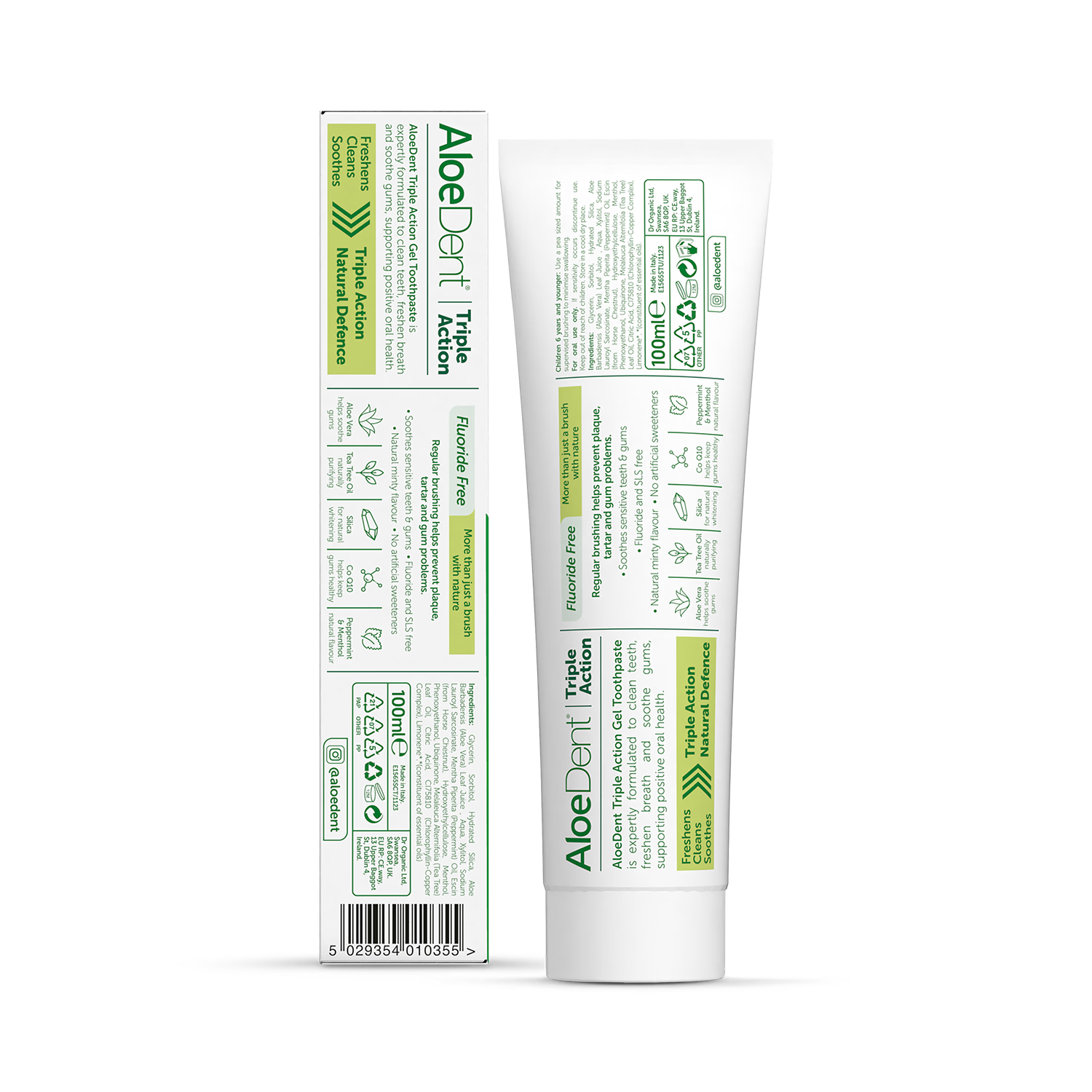 Aloe Dent triple action Aloe Vera toothpaste 100ml - British product