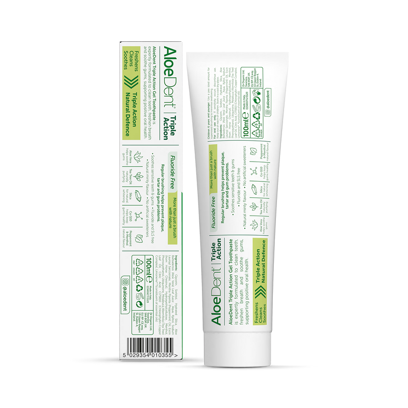 Aloe Dent triple action Aloe Vera toothpaste 100ml - British product