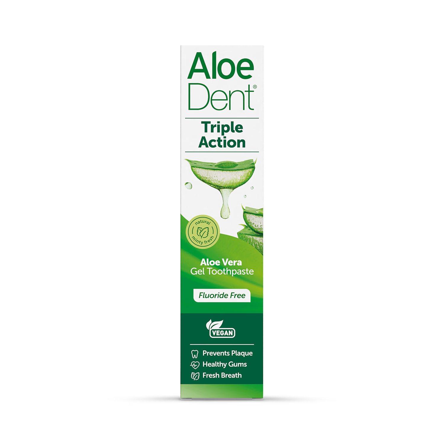 Aloe Dent triple action Aloe Vera toothpaste 100ml - British product