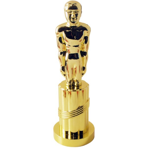 Smiffys plastic statue gold finish, imported from the UK