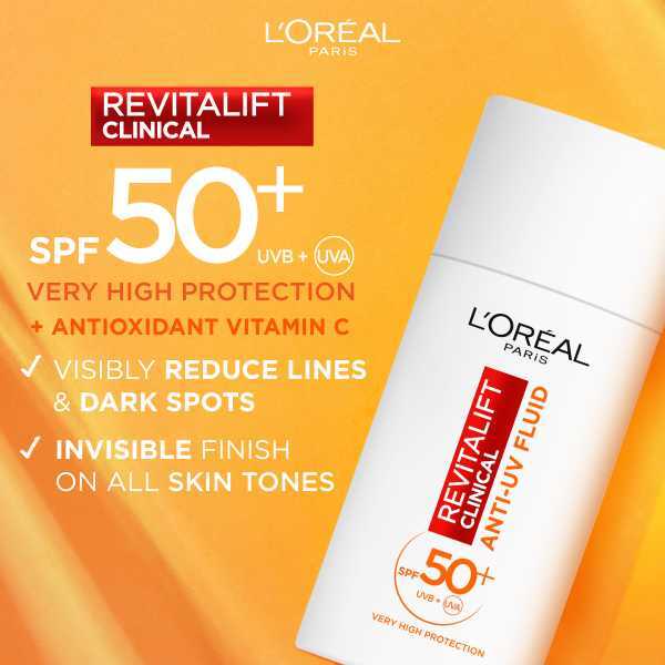 Revitalift Clinical Vitamin C Uv Fluid Spf 50+ 50ml GOODS Superdrug   