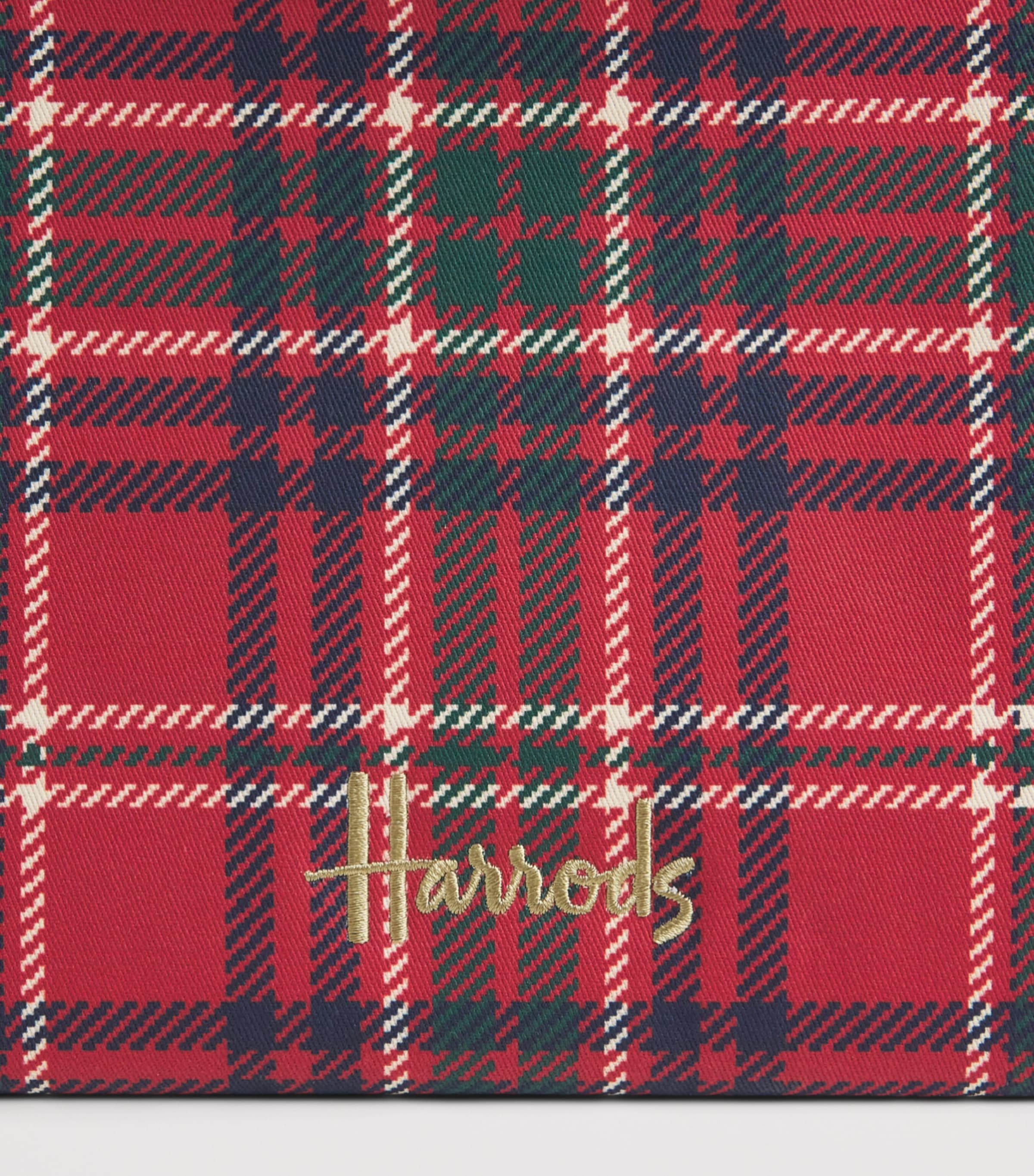 Harrods small tartan tote bag cotton canvas - British product