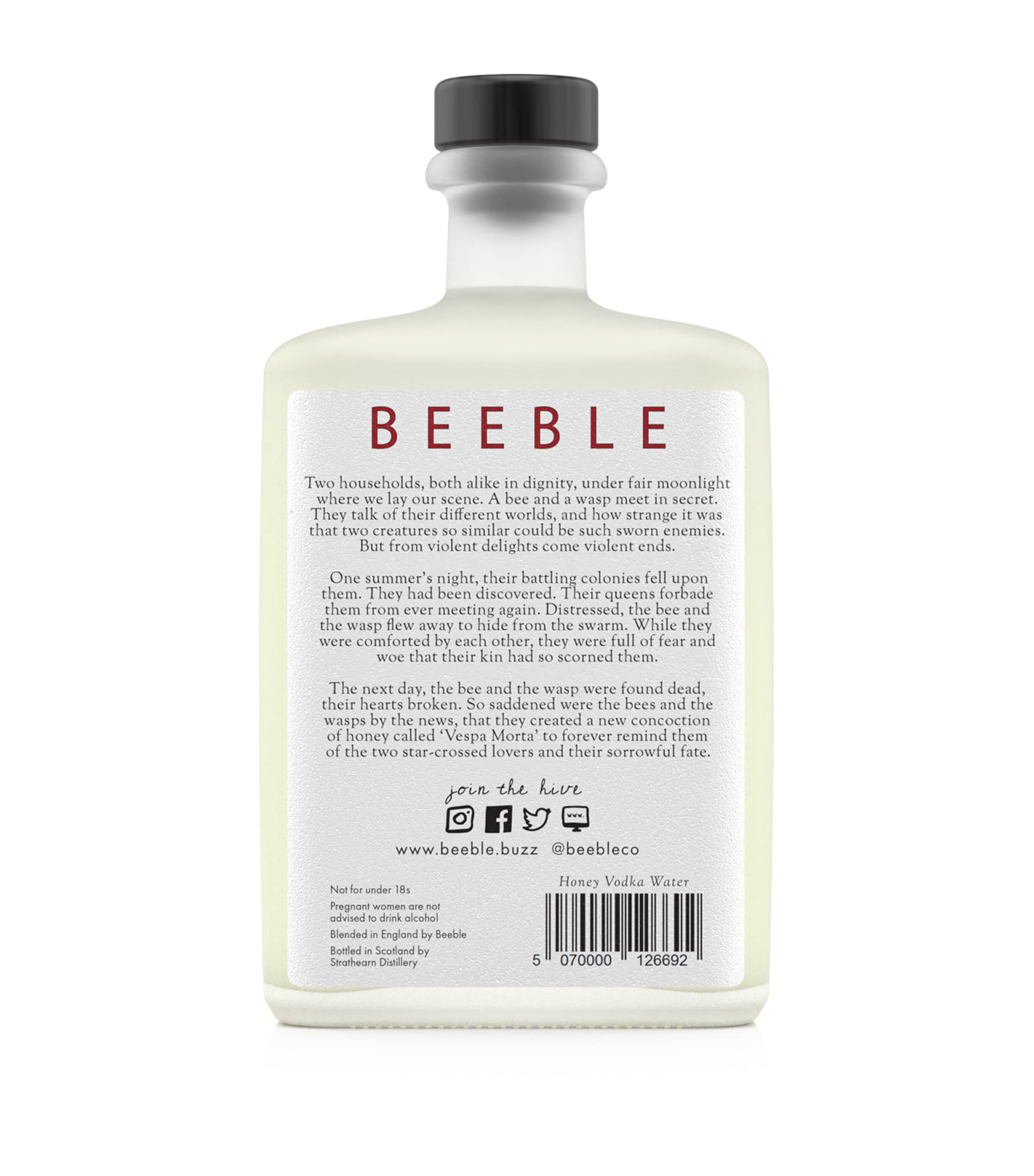 BEEBLE honey vodka 50cl - British product
