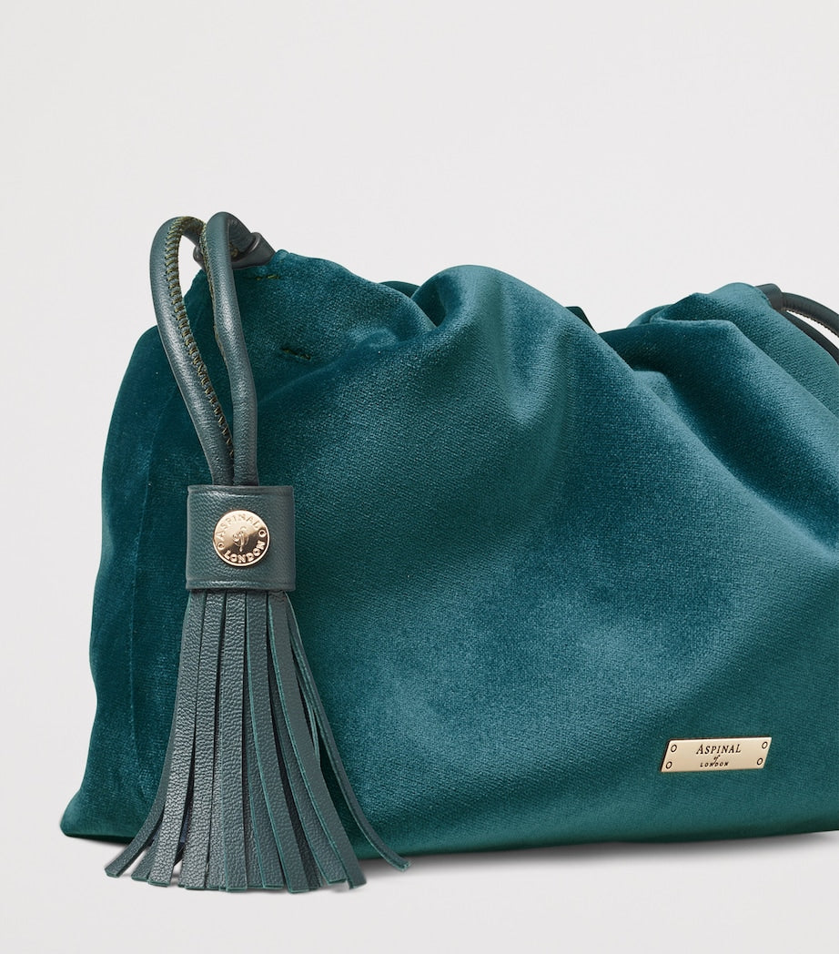Aspinal of London Freida top-handle velvet bag - British product