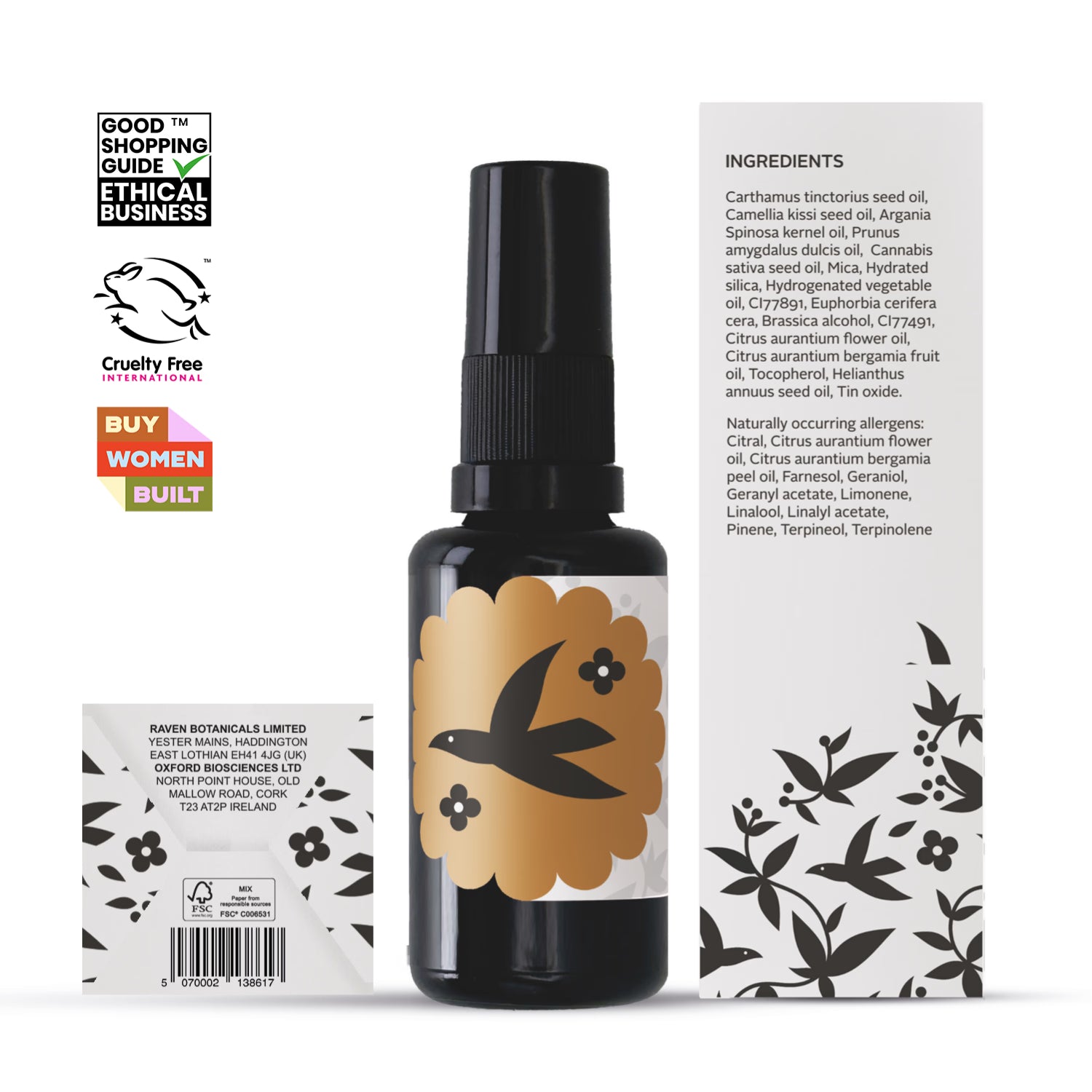 Raven Botanicals Sorceress Glow illuminator 30ml, imported from the UK