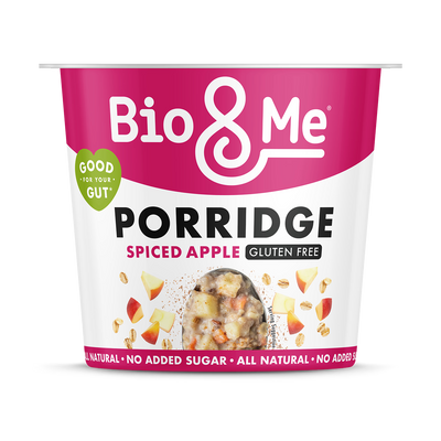Pot de porridge Bio&Me Pomme épicée sain pour l'intestin (sans gluten) 58g