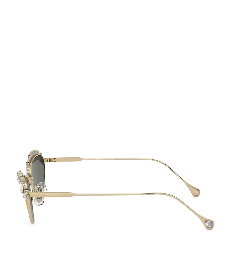 Swarovski crystal-embellished cat-eye sunglasses - British product