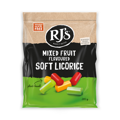 RJs Réglisse Douce aux Fruits Mélangés 280g