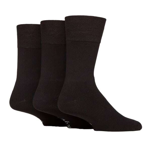 Gentle Grip 3 Pack Mens Bamboo Socks Breathable Crew Socks