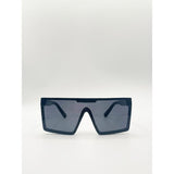 SVNX oversized flat top square frame sunglasses, imported from the UK