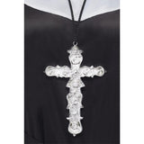 Smiffys ornate cross pendant on black cord, UK version