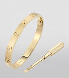 Cartier LOVE bracelet 18kt yellow gold brushed finish, UK version