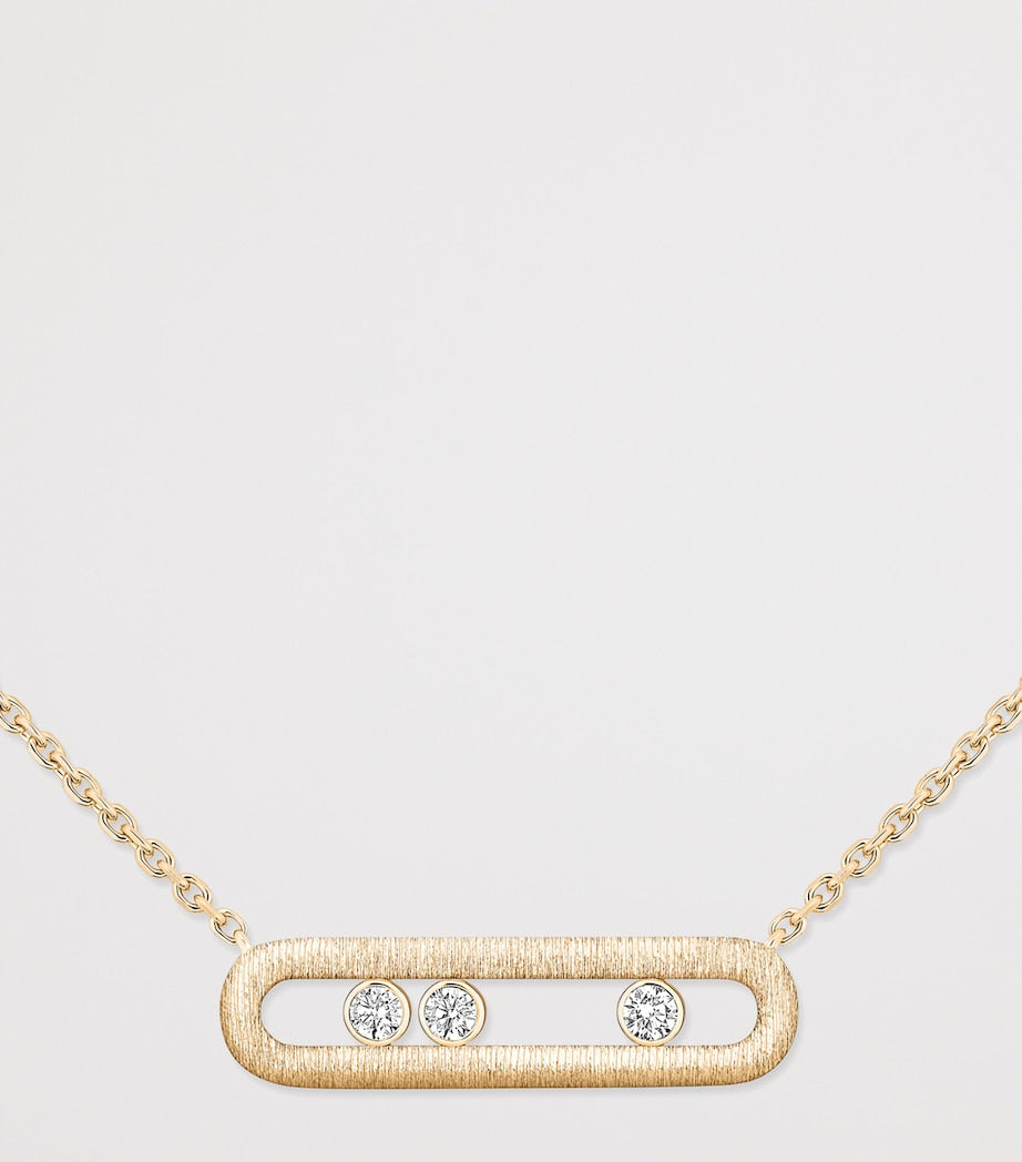 Messika Move Classique Gelbgold-Diamanthalskette 0,20 Karat (Britische Marke)
