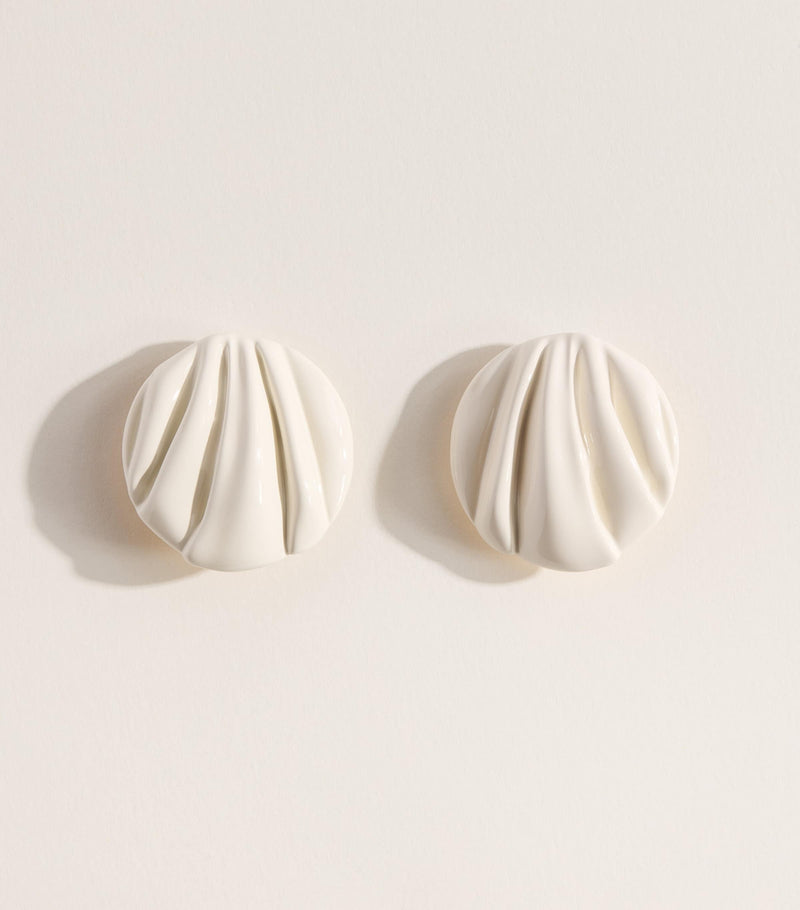 Chloé Pleats clip-on earrings, imported from the UK