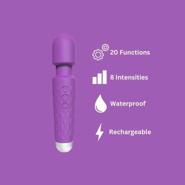 Loving Joy wand vibrator purple 8-inch - British product