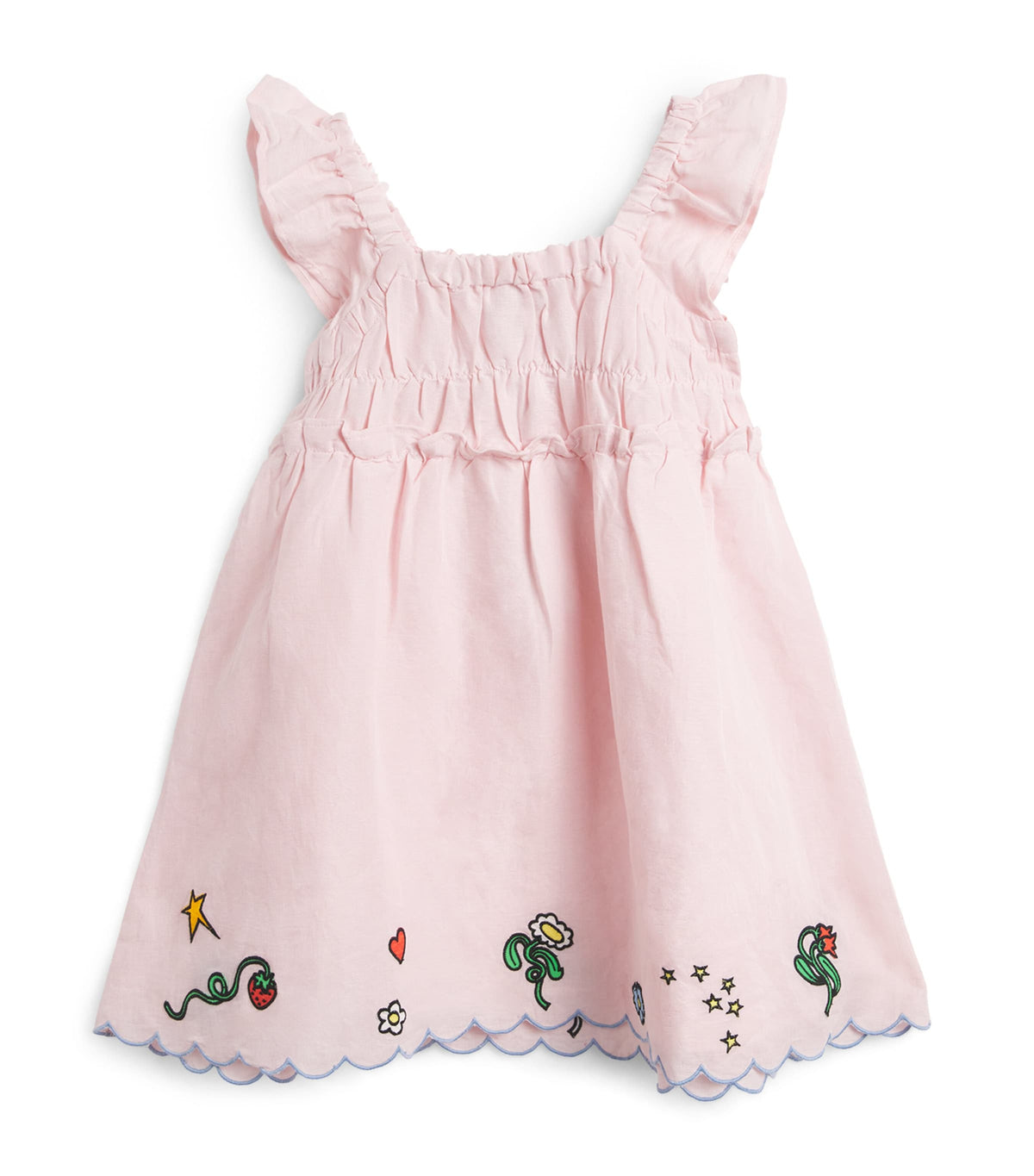 Stella McCartney kids linen-organic cotton embroidered dress 3-15 years (British brand)