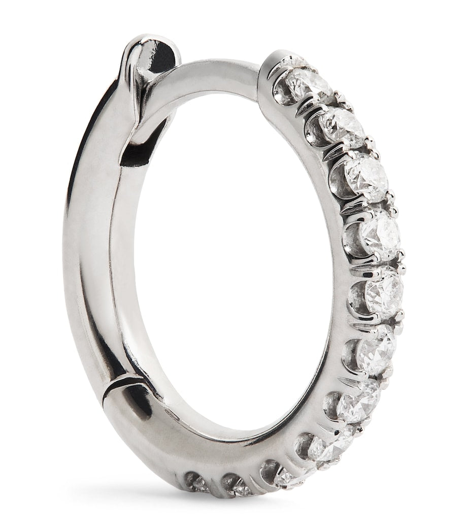 Spinelli Kilcollin single white gold diamond hoop earring, UK version