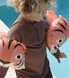 Sunnylife kids inflatable Tino the Tiger armbands, imported from the UK