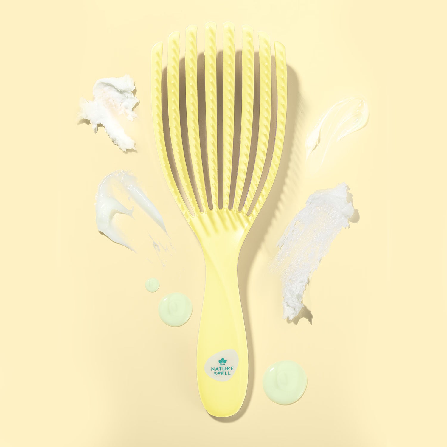 Nature Spell detangler brush yellow, UK version