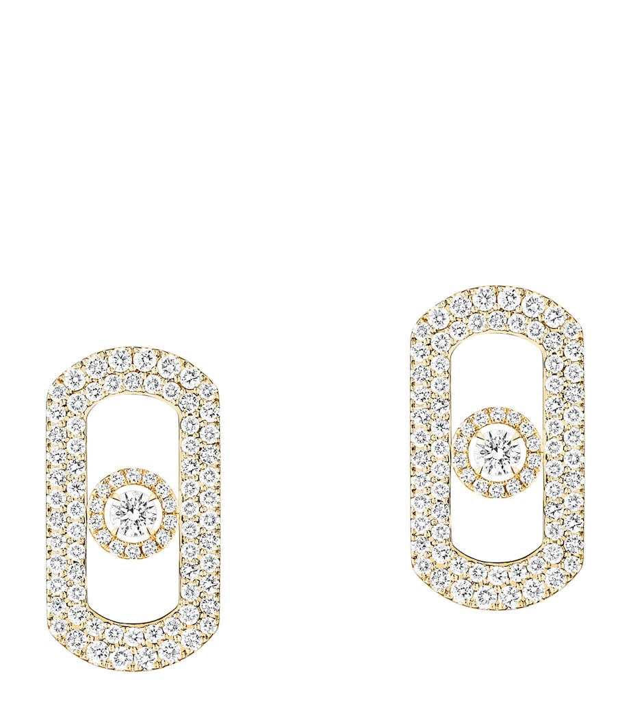 Messika So Move yellow gold diamond pavé earrings 1.30ct (British brand)