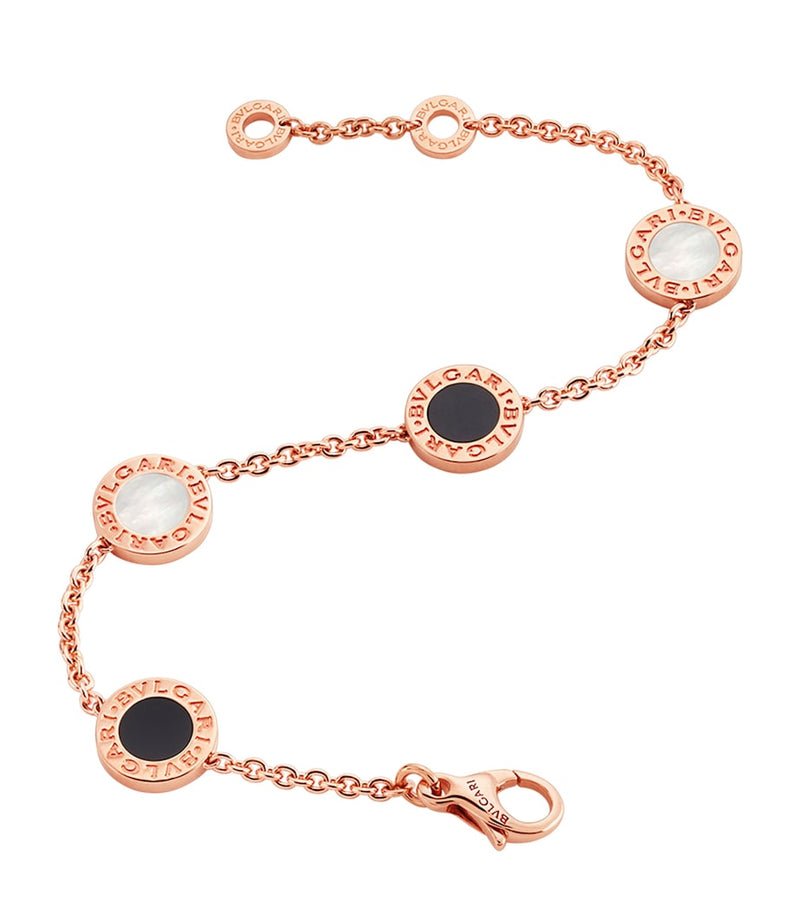 Bvlgari BVLGARI rose gold bracelet mother-of-pearl onyx - British product