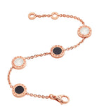 Bvlgari BVLGARI rose gold bracelet mother-of-pearl onyx - British product