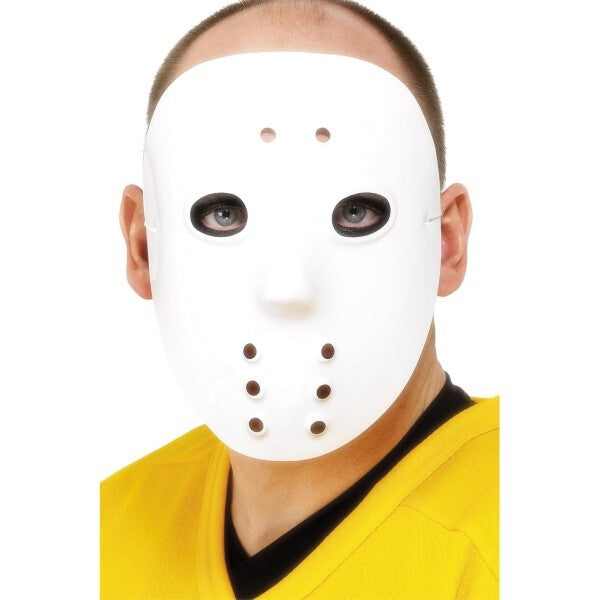 Smiffys Hockey Mask white PVC costume, UK version