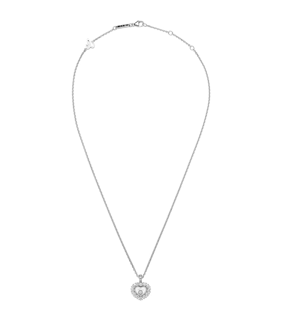 Chopard Happy Diamonds pendant necklace 18k white gold, imported from the UK