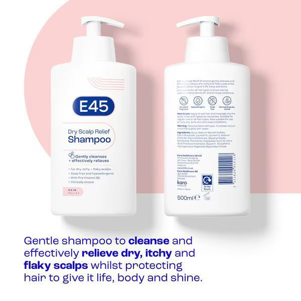 E45 Dry Scalp Relief Shampoo 500ml - British product