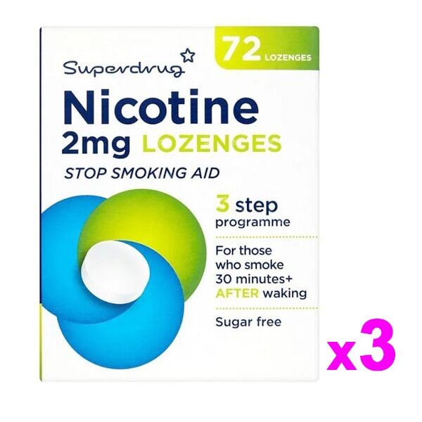 Superdrug 2mg Nicotine Lozenges x216