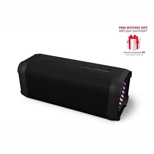 Philips TAS5000 portable speaker black water-resistant design, UK version