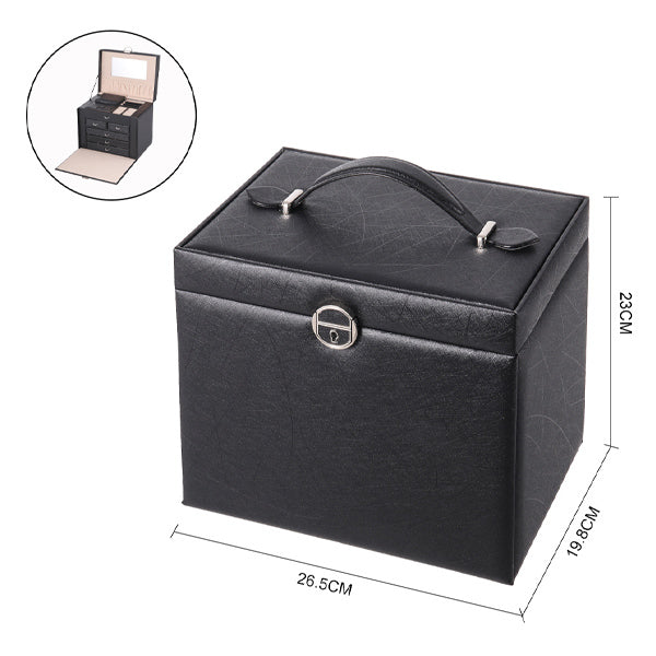 Livingandhome multi tier faux leather jewellery storage box 26.5cm, UK version