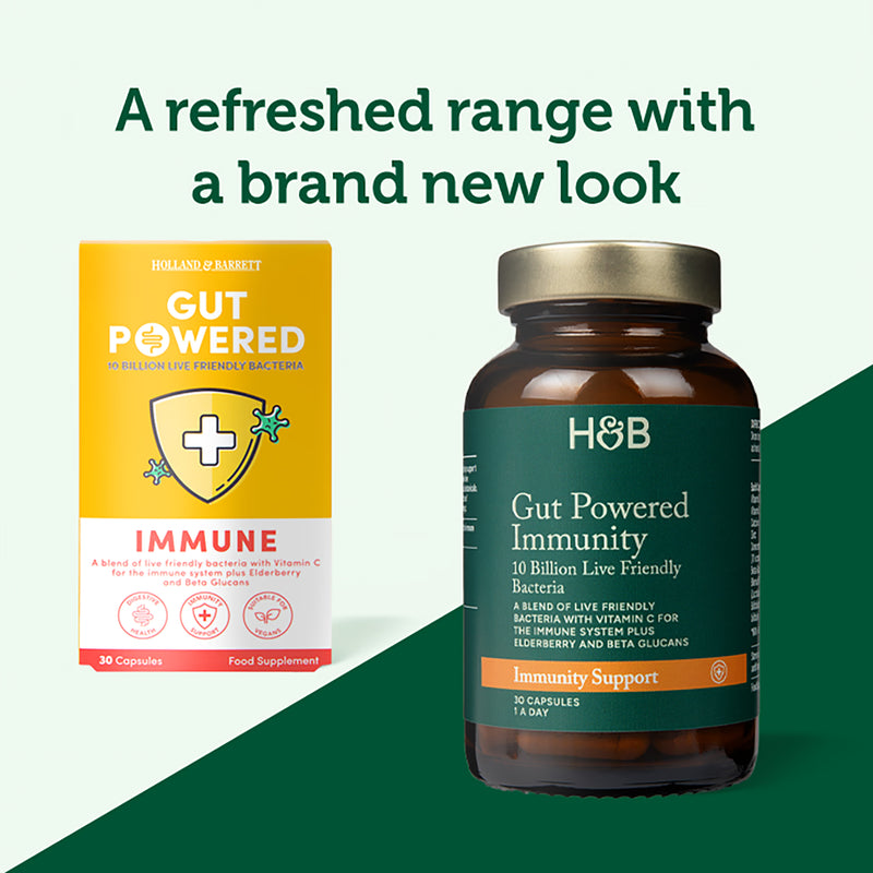 Holland & Barrett Gut Powered Immunity 30 Capsules, UK version