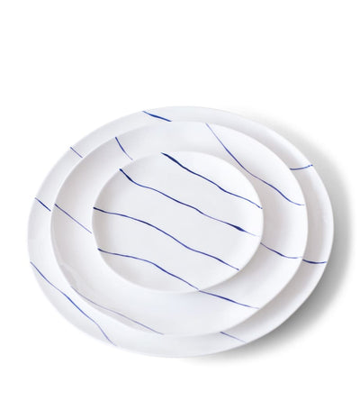 Assiette à gâteau rayée Feldspar 16cm Harrods - Acheter en ligne chez McGrocer