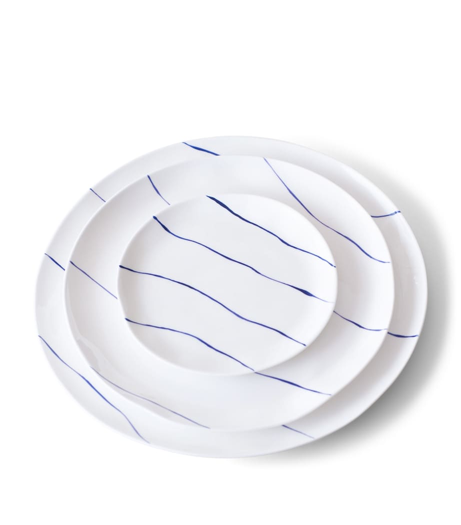 Feldspar Stripe cake plate 16cm - British product
